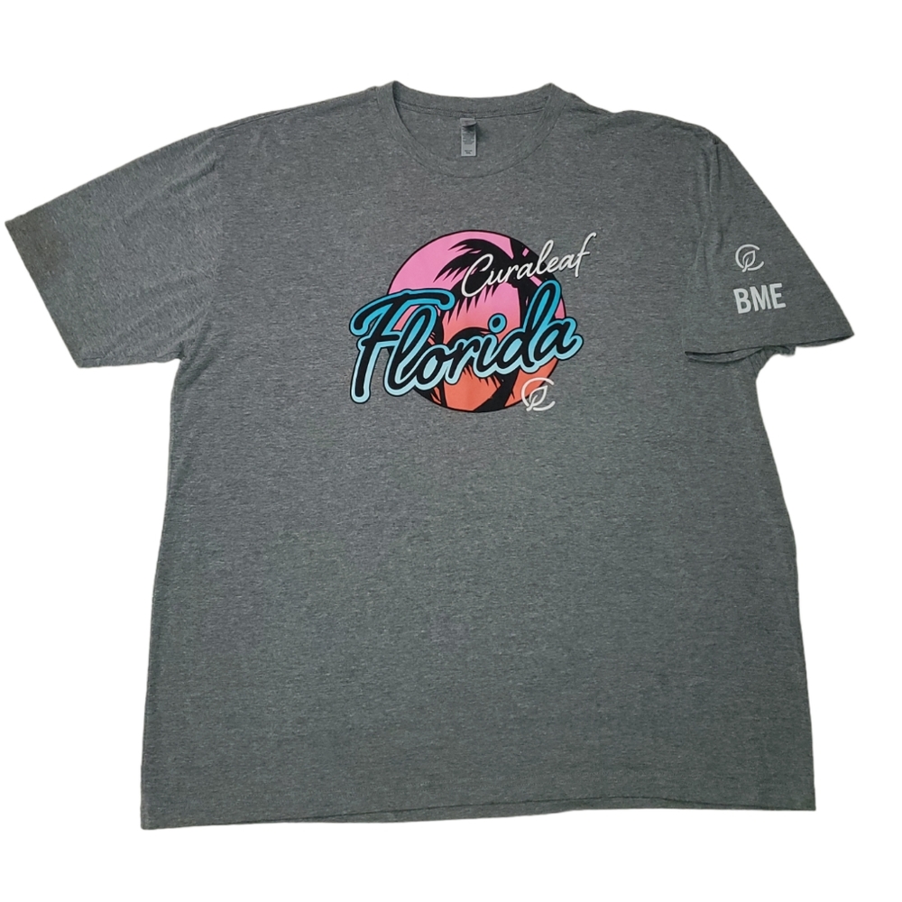 Men's 2X XXL Curaleaf Florida T-Shirt Gently Worn Next Level Apparel